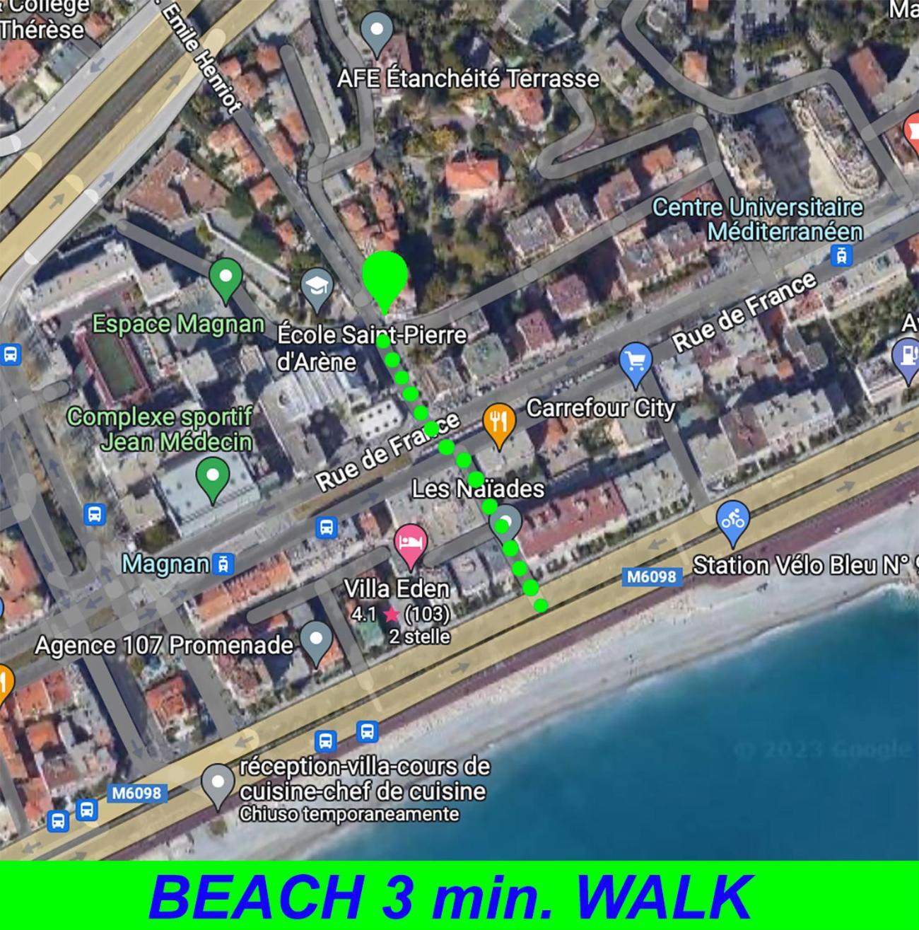 Beautiful Renovated Apartment ,Next To The Beach ! Air-C, Free Parking! Nizza Kültér fotó